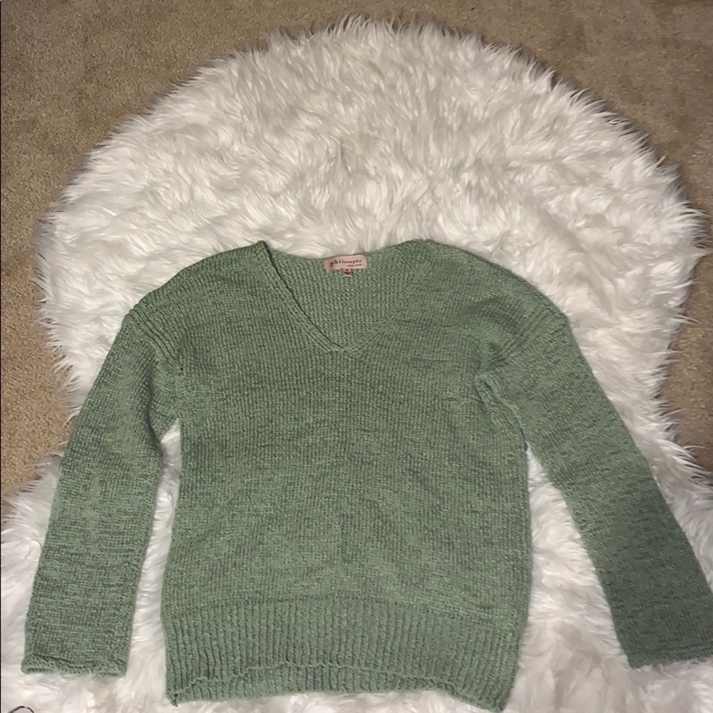 PHILOSOPHY Sage Green Sweater